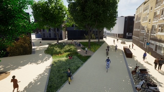Aanpak Kwinkenplein en omgeving: meer groen en gele steentjes